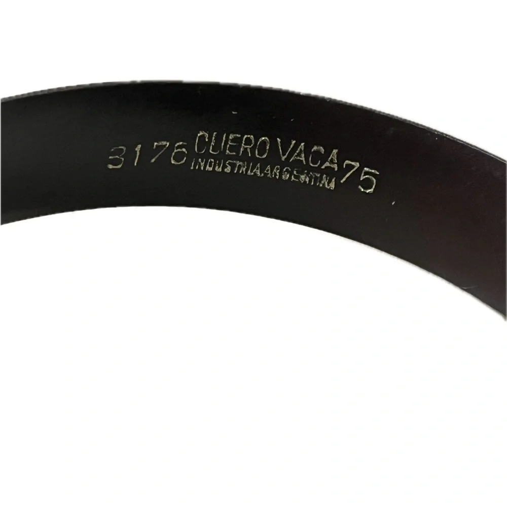 LAZARO Men’s Brown Leather Belt from Argentina Size 33.5” Long